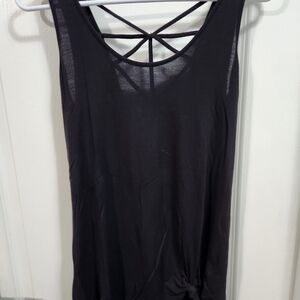 Maurices Black Crisscross Back Tank Top